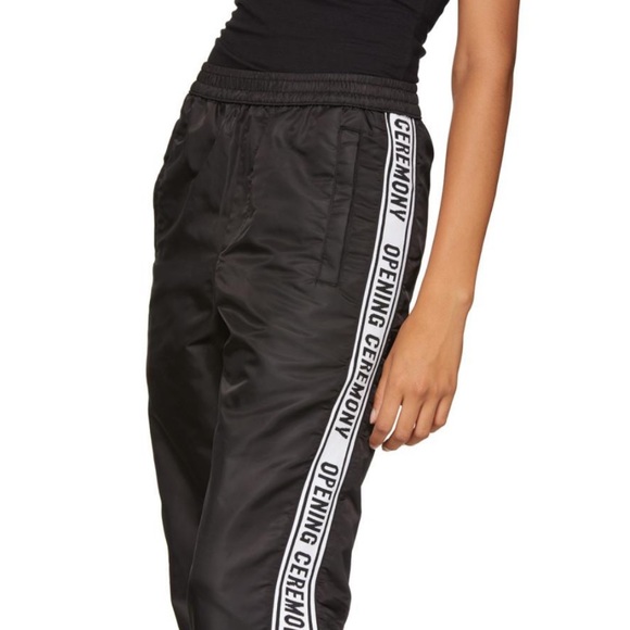 OPENING CEREMONY black nylon logo track pants - Picture 4 of 5